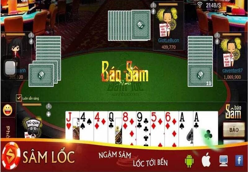 Sâm lốc online sử dụng bộ bài tây 52 lá Sâm lốc online sử dụng bộ bài tây 52 lá